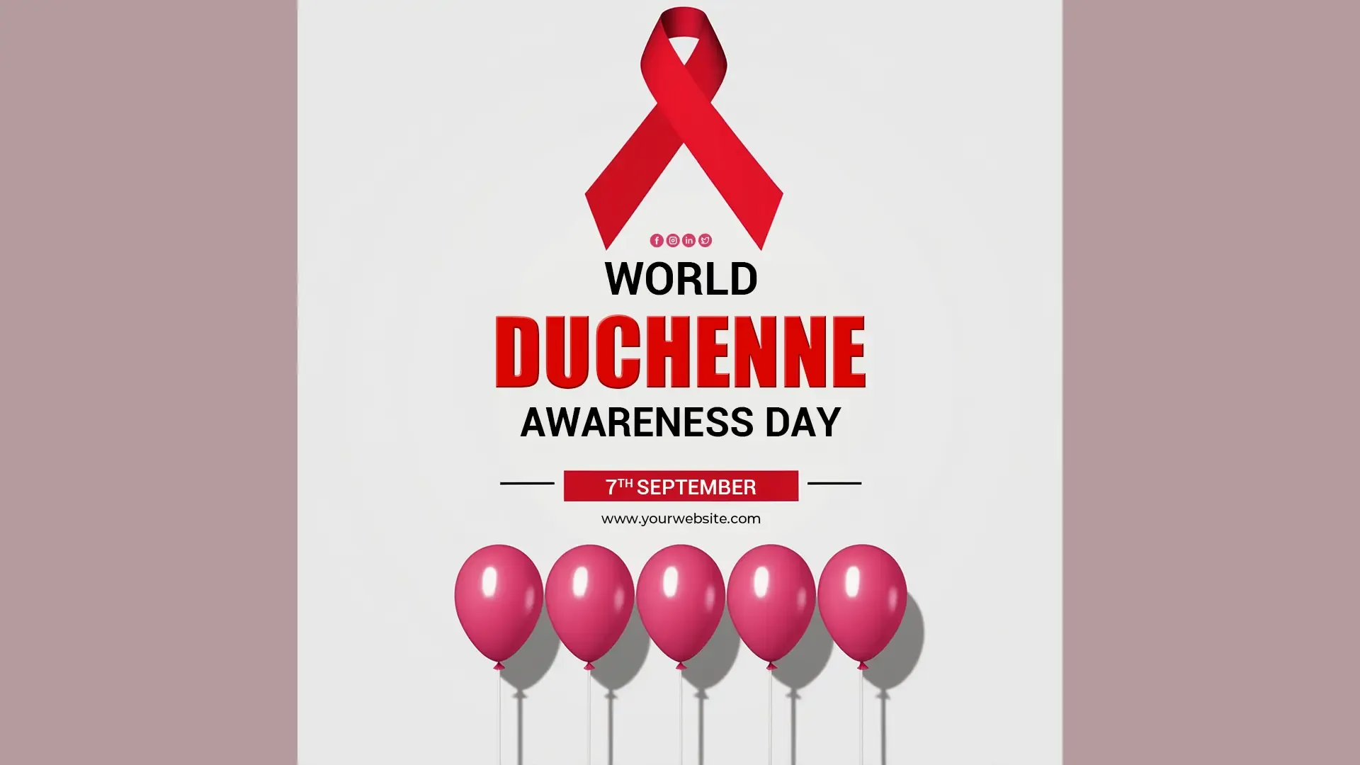 Stylish Instagram Post Template for World Duchenne Awareness Day image